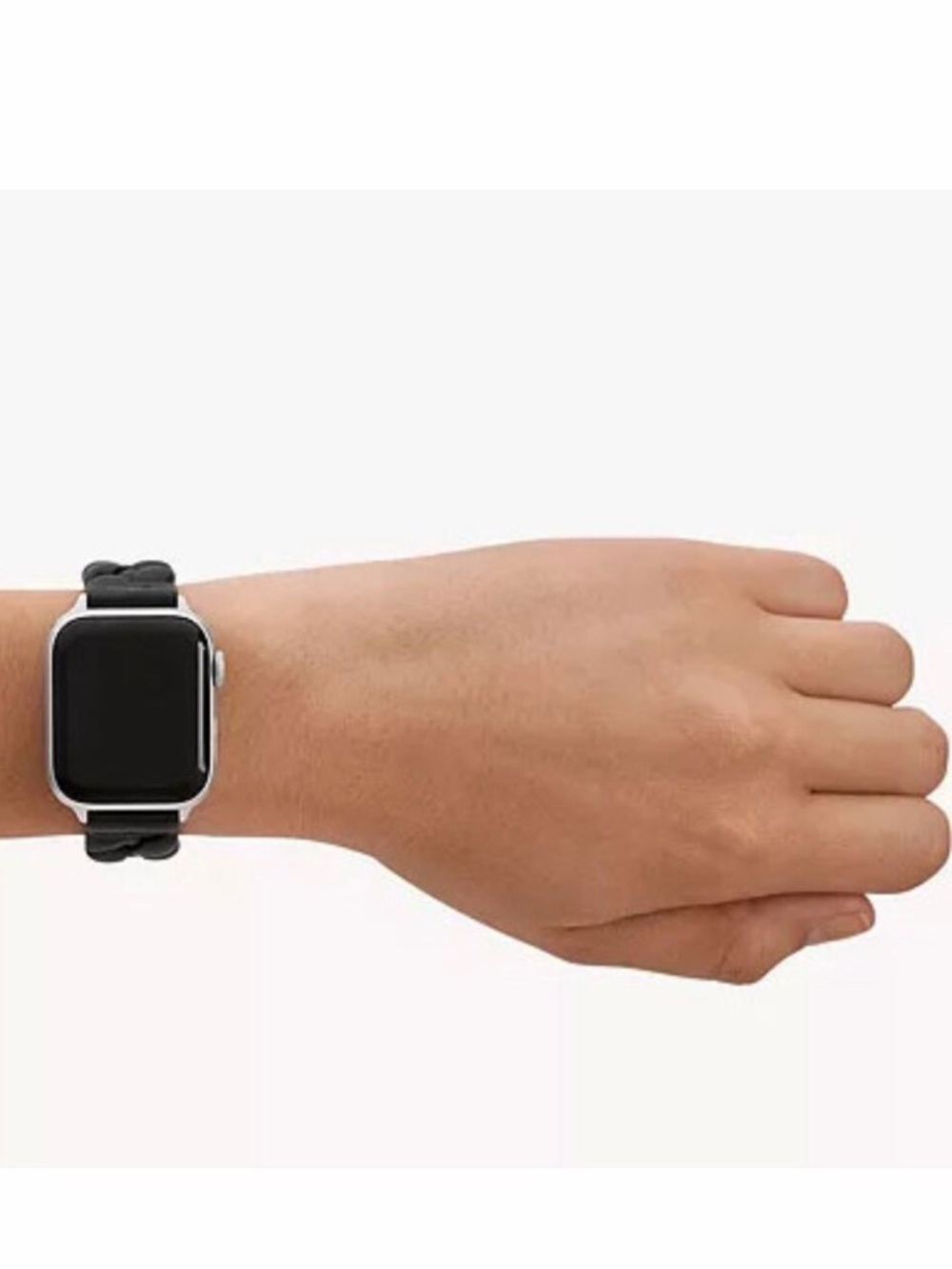 Kate Spade ♠️ NY Black Braided Leather Apple Watch Band in Box- 18mm SE
